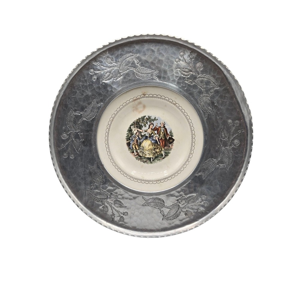Farberware Brooklyn NY Porcelain and Hammered‎ Aluminum 16.5" Serving Plate